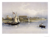 General View of the Ruins of Luxor  from the Nile