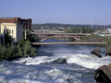 Spokane River with Spring Runoff  Spokane  Washington
