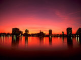 Sunset Skyline from Lake Eola  Orlando  Florida