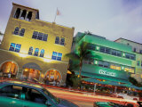 Art Deco Architecture and Palms  South Beach  Miami  Florida