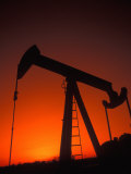 Silhouette of Oil Pump Jack  Tulsa  Oklahoma
