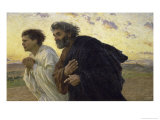 Disciples Peter and John Rushing to the Sepulcher  the Morning of the Resurrection