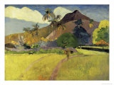Tahitian Landscape with a Mountain