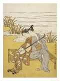 Two Lovers Playing a Shamisen