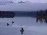 Three Fishermen at Kenai Lake  AK