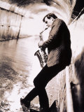 Saxophone Player in Tunnel