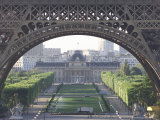 View Through the Eiffel Tower  Paris  France