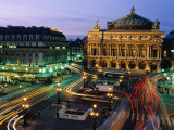 Time-Lapse Traffic in Front of Paris Opera House