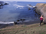 Woman Trail Running  Mendocino  California
