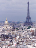 Aerial View of Paris and Eiffel Tower