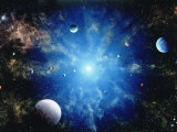 Space Illustration Titled Nova