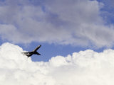 Commercial Airplane Soaring Above the Clouds