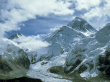 Mount Everest and Khumbu Icefall and Glacier  Nepal
