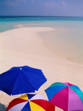 Umbrellas on Beach  Maldives