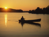 Georgia  Canoe on a Lake at Sunrise