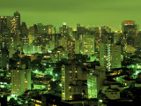 Evening View of Sao Paulo  Brazil