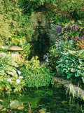Small Pond  Lion's Head Water Spout  Saddle Stone Horn Park Gardens  Dorset