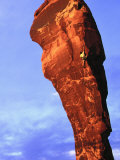 Man Rock Climbing  Canyonlands  UT