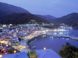Town & Harbor at Night  Epirus  Greece