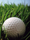 Close-up of Golf Ball in Grass
