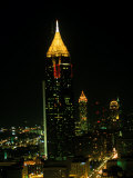 Atlanta Tower and Skyline at Night  Atlanta  GA