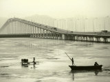 Fishing Near Bridge  Macau  China