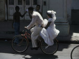 Bride and Groom on Bike  Havana  Cuba