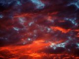 Clouds in Red Sky  Truckee  CA
