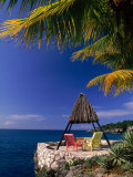 Rock House with Colorful Chairs  Negril  Jamaica