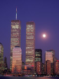 World Trade Center and Moon  NYC
