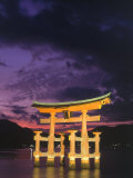 Floating Torii with Dark Clouds  Japan