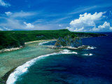 Aerial of Bird Island  Saipan
