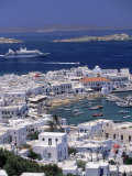 Aerial View of Mykonos Town  Mykonos  Greece
