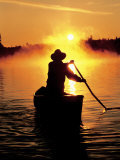 Sunrise Canoeing  Boundary Waters Canoe Area  MN