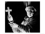 Statue of a Priest Performing an Exorcism  Mortemer Abbey  Normandy  France