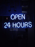 Open 24 Hours Neon Sign
