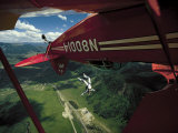 Skydiver Falling from Airplane