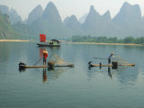 Fishermen on Bamboo Rafts  China