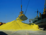 Unloading Sulfur from Ship  Darwin  Austr