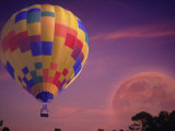 Hot Air Balloon and Moonrise