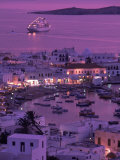 Mykonos Town at Night  Mykonos  Greece