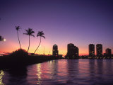 Skyline and Sunset  West Palm Beach  FL