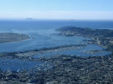 Navy Destroyer Cruising Past Point Lamp  San Diego