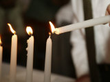Boy Lighting Candles at Bar Mitzvah