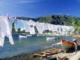Drying Laundry on the Beach  St Lucia