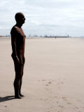 Another Place by Antony Gormley  Body Cast of Artist  Liverpool  UK