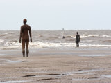 Another Place by Antony Gormley  Body Cast of Artist  Liverpool  UK