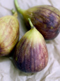 Figs on Brown Paper Background