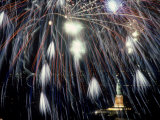 Fireworks Over the Statue of Liberty