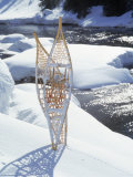 Snowshoes in Snow by River  Alaska